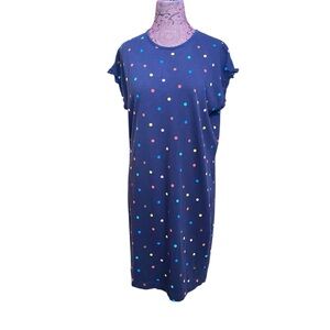 Boden Sz 8R Navy Blue Polka Dot Dress